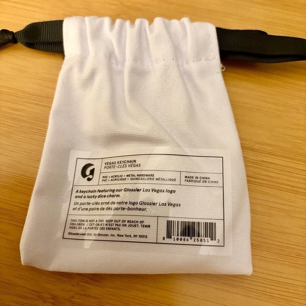 Glossier Las Vegas Keychain & Pouch NEW! Limited Edition